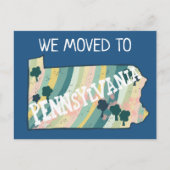 NEUE ZUHAUSE ADDRESS Pennsylvania Staat Karte (Vorderseite)