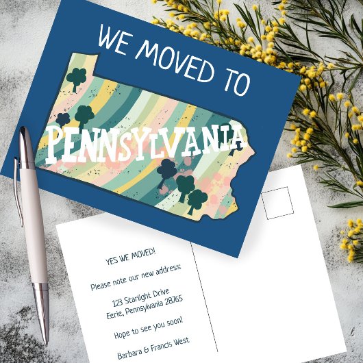 NEUE ZUHAUSE ADDRESS Pennsylvania Staat Karte