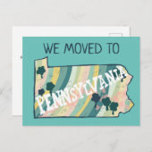 NEUE ZUHAUSE ADDRESS Pennsylvania Staat Karte (Vorne/Hinten)