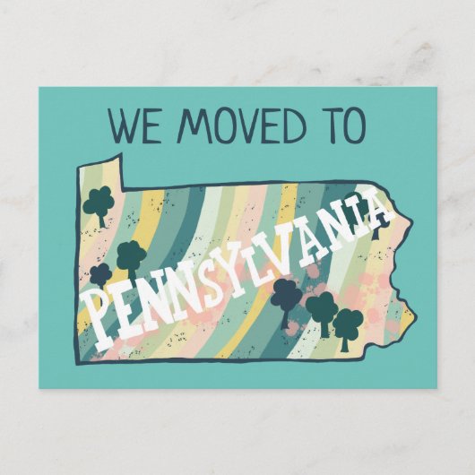 NEUE ZUHAUSE ADDRESS Pennsylvania Staat Karte (Vorderseite)