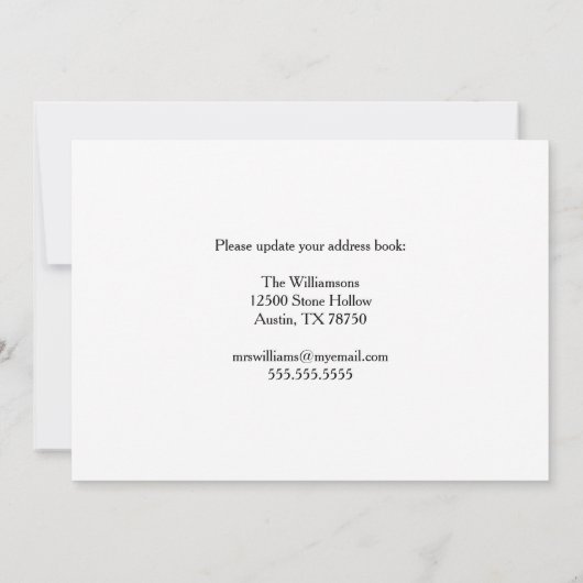 Neue Zuhause-Adresse Ändern Hübscher Sonnenblumen Ankündigung (Rückseite)