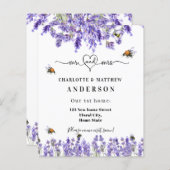 Neue Zuhause-Adresse ändern Lavendel Bienen versch (Vorne/Hinten)