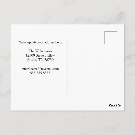 Neue Zuhause-Adresse ändern Schönes Sonnenblumen-F Postkarte (Rückseite)