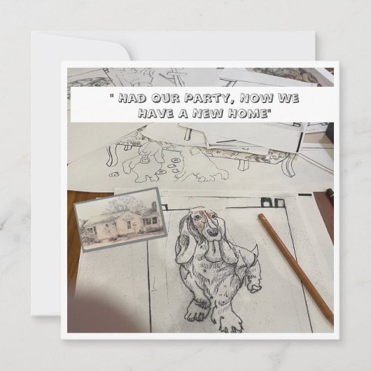 Neue Zuhause-Adresse Ankündigung (Vorderseite)
