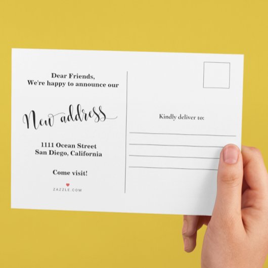 Neue Zuhause-Adresse , Ankündigung verschieben Pos