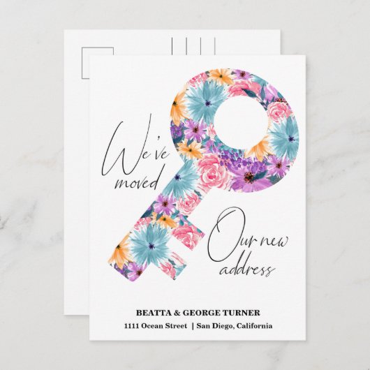 Neue Zuhause-Adresse, Ankündigung verschieben Post (Vorne/Hinten)