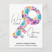 Neue Zuhause-Adresse, Ankündigung verschieben Post (Vorderseite)