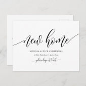 Neue Zuhause-Adresse, Ankündigung verschieben Post Postkarte (Vorne/Hinten)