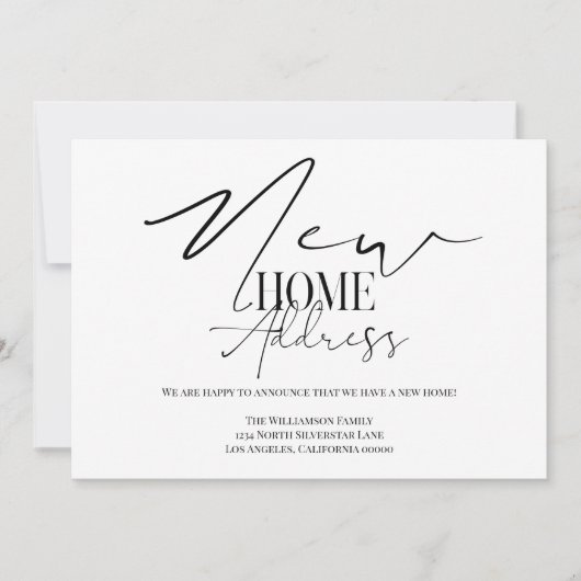 Neue Zuhause-Adresse Einladung (Vorderseite)