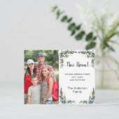 Neue Zuhause-Adresse Eukalyptus-Foto Postkarte (Stehend Vorderseite)