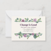 Neue Zuhause-Adresse Eukalyptus-Umzugsankündigung Mitteilungskarte (Vorderseite)