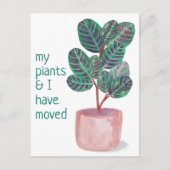 Neue Zuhause-Adresse Gebet-Pflanze Wasserfarbe Postkarte (Vorderseite)