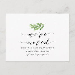 Neue Zuhause-Adresse, Grüne, bewegende Ankündigung Postkarte