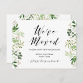 Neue Zuhause-Adresse, Grüne, bewegende Ankündigung Postkarte (Vorne/Hinten)