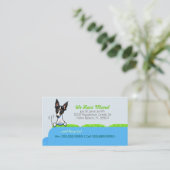 Neue Zuhause-Adresse Happy Dog Blue Visitenkarte (Stehend Vorderseite)