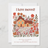 Neue Zuhause-Adresse Ich habe die Blume des Bauern Karte (Vorderseite)