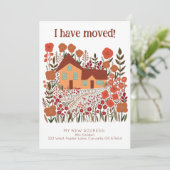 Neue Zuhause-Adresse Ich habe die Blume des Bauern Karte (Stehend Vorderseite)