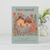 Neue Zuhause-Adresse Ich habe die Blume des Bauern Karte (Stehend Vorderseite)