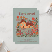 Neue Zuhause-Adresse Ich habe die Blume des Bauern Karte (Vorderseite/Rückseite Beispiel)
