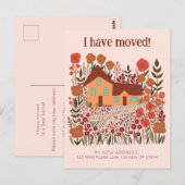 Neue Zuhause-Adresse Ich habe die Blume des Bauern Postkarte (Vorne/Hinten)