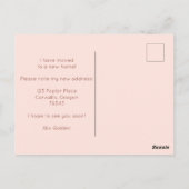 Neue Zuhause-Adresse Ich habe die Blume des Bauern Postkarte (Rückseite)