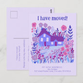 Neue Zuhause-Adresse Ich habe die Blume des Bauern Postkarte (Vorne/Hinten)