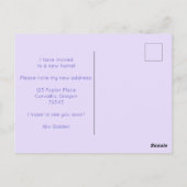 Neue Zuhause-Adresse Ich habe die Blume des Bauern Postkarte (Rückseite)