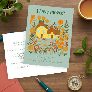 Neue Zuhause-Adresse Ich habe die Blume des Bauern Postkarte