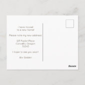 Neue Zuhause-Adresse Ich habe die Blume des Bauern Postkarte (Rückseite)