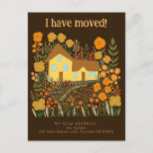 Neue Zuhause-Adresse Ich habe die Blume des Bauern Postkarte (Vorderseite)