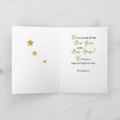 Neue Zuhause-Adresse in der Shine des Neujahrs Karte (Innenseite)