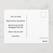 Neue Zuhause-Adresse Kakteen Wasserfarbe Postkarte (Rückseite)