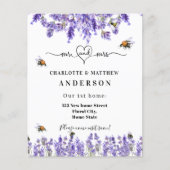 Neue Zuhause-Adresse Lavendelbienen, die Karten we (Vorderseite)