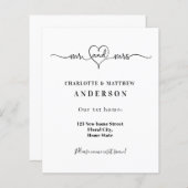 Neue Zuhause-Adresse minimalistisch elegante Karte (Vorne/Hinten)