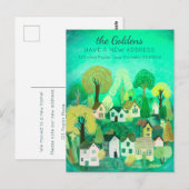 Neue Zuhause-Adresse Moving Niedlich Country Villa Postkarte (Vorne/Hinten)