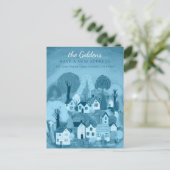 Neue Zuhause-Adresse Moving Niedlich Country Villa Postkarte (Stehend Vorderseite)