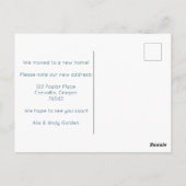 Neue Zuhause-Adresse Moving Niedlich Country Villa Postkarte (Rückseite)