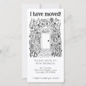 Neue Zuhause-Adresse Niedlich Garden Tor Tree Free Save The Date (Vorderseite)