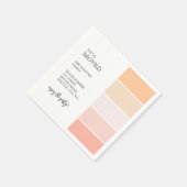 Neue Zuhause-Adresse Rosa pfirsichfarbenes Party Serviette (Ecke)