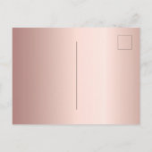 Neue Zuhause-Adresse Rose Goldflorale Eukalyptus Ankündigungspostkarte (Rückseite)