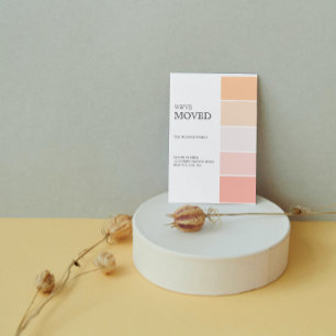 Neue Zuhause-Adresse Rosen pink pfirsichfarbene An Ankündigung