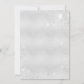 Neue Zuhause-Adresse Silberblmor-Rose Gold Glitzer Ankündigung (Rückseite)