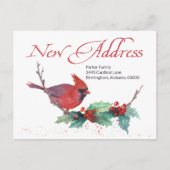 Neue Zuhause-Adresse übertragen Feiertagspostkarte (Vorderseite)