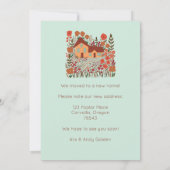 Neue Zuhause-Adresse Umzug Bauernhof-Blume Herbst Karte (Rückseite)