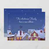 Neue Zuhause-Adresse Winter Wir haben Weihnachten Ankündigungspostkarte (Vorne/Hinten)