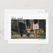 Neue Zuhause-Adresse Wir haben das Foto "Erwärmung Postkarte (Vorne/Hinten)