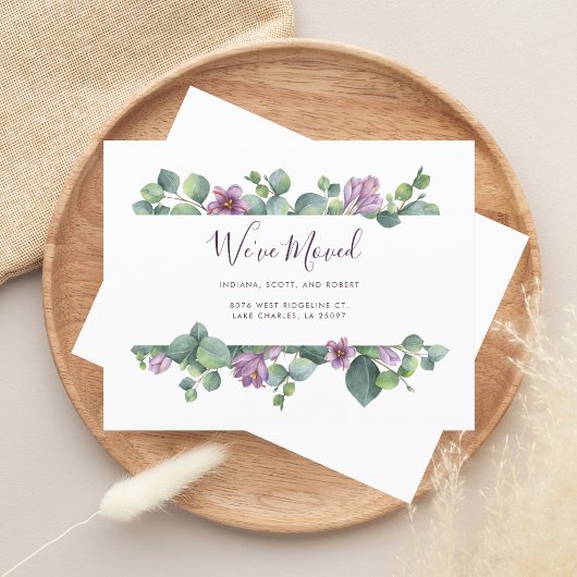 Neue Zuhause-Adresse Wir haben die Ankündigungskar