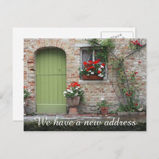 Neue Zuhause-Adresse Wir haben Postkarten verschob (Vorne/Hinten)