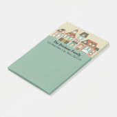 Neue Zuhause-Adressen-personalisierte Notizblöcke Post-it Klebezettel (angewinkelt)