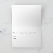 Neue Zuhause-Adresskarte mit Queen Butterfly Ankündigung (Innenseite)